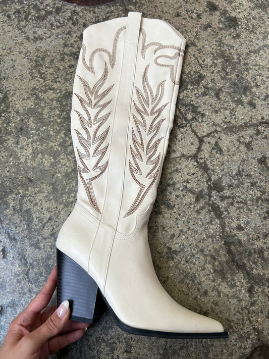 Bronco Knee High Cowboy Boots