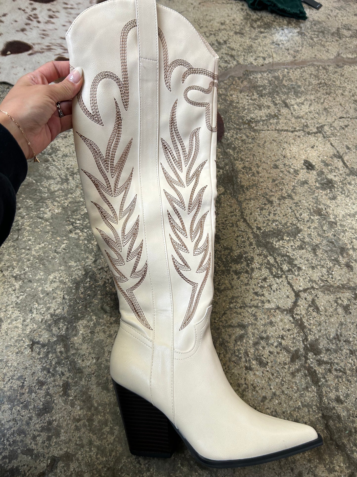 Bronco Knee High Cowboy Boots