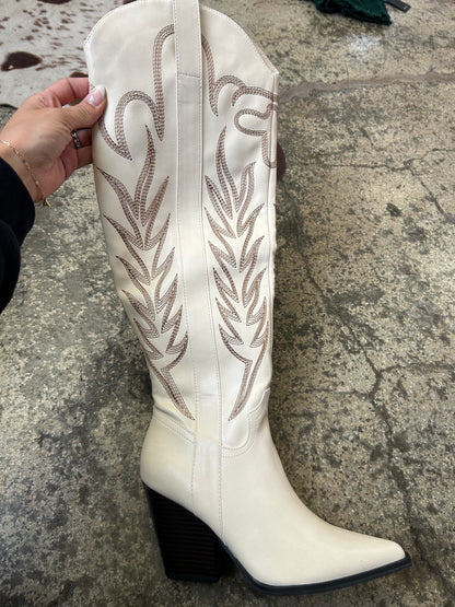 Bronco Knee High Cowboy Boots