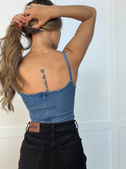 Scarlett Denim Corset Top