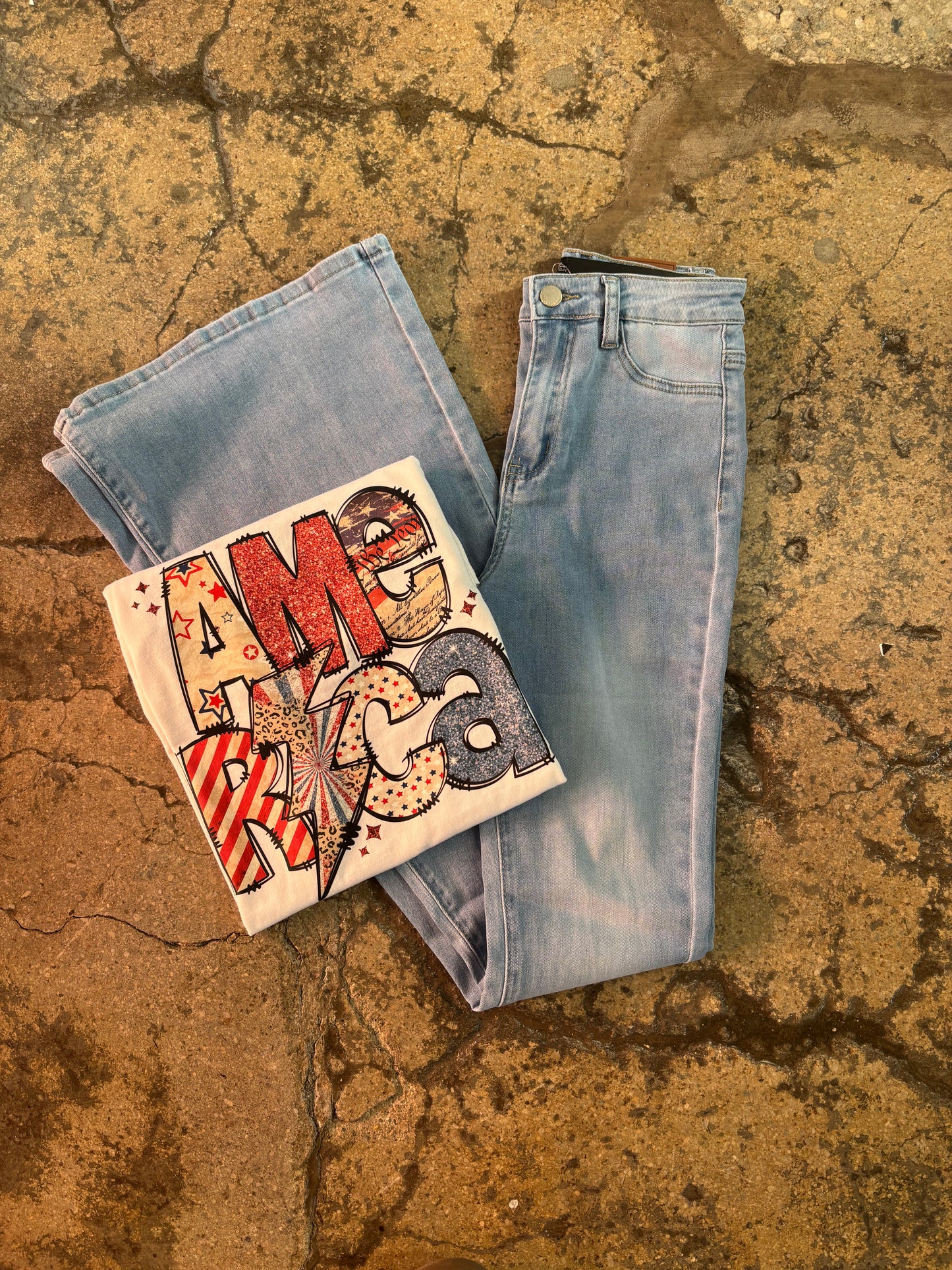 All American Flare Bundle (1 Fiona Flares + 1 Graphic Tee)