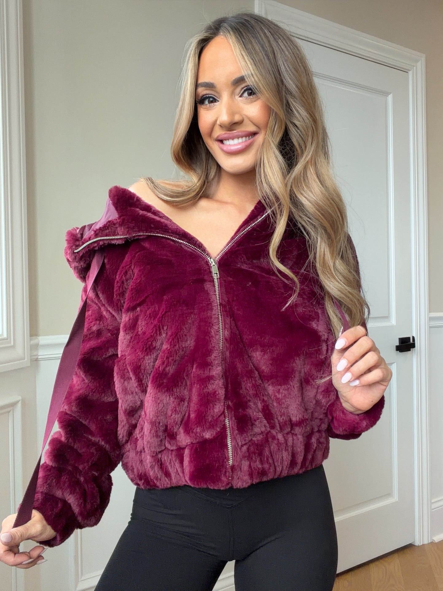 Aurora Snowfall Faux Fur Jacket