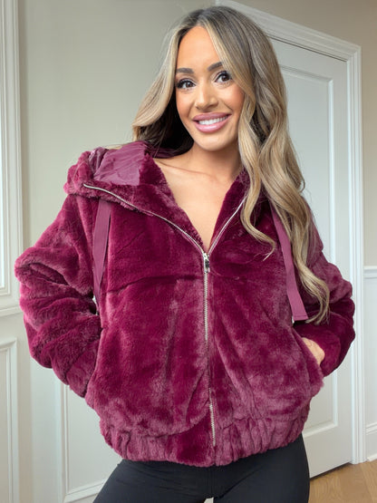 Aurora Snowfall Faux Fur Jacket