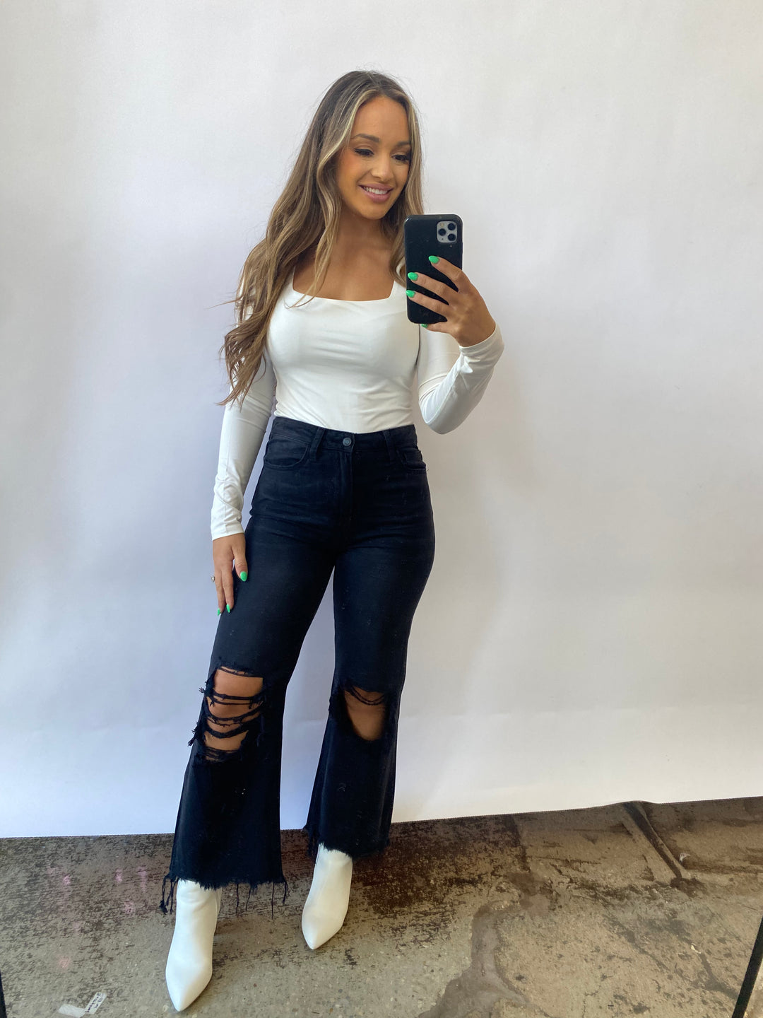 90s Vintage Cropped High Rise Flare Jeans