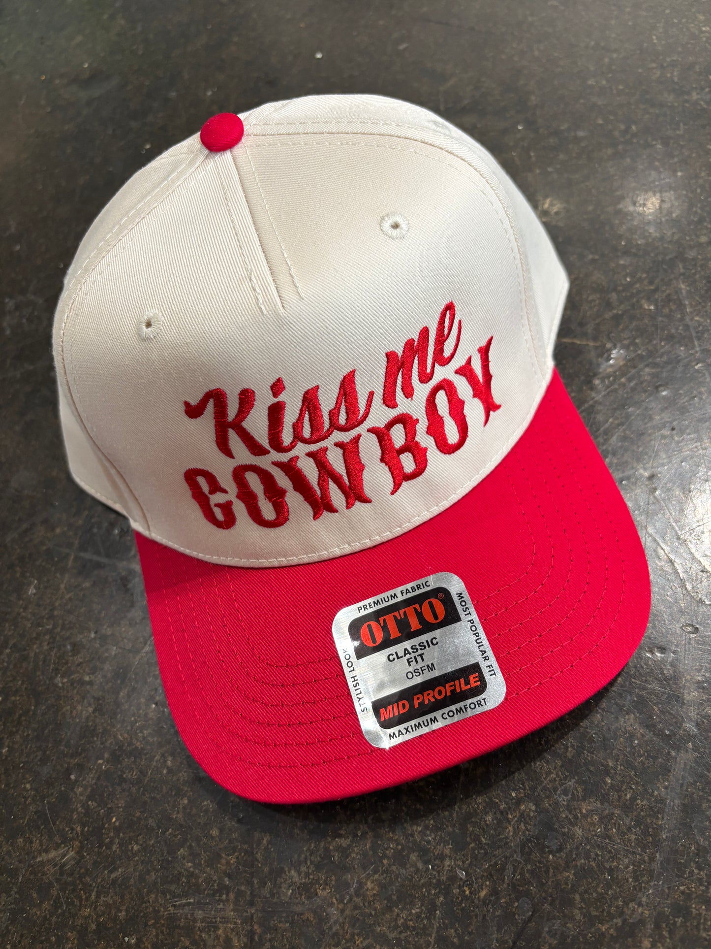 Kiss Me Cowboy Western Trucker Hat