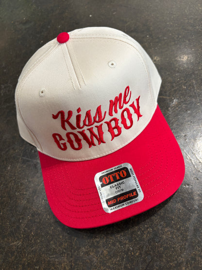 Kiss Me Cowboy Western Trucker Hat