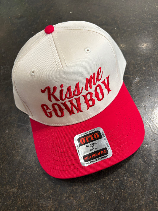 Kiss Me Cowboy Western Trucker Hat