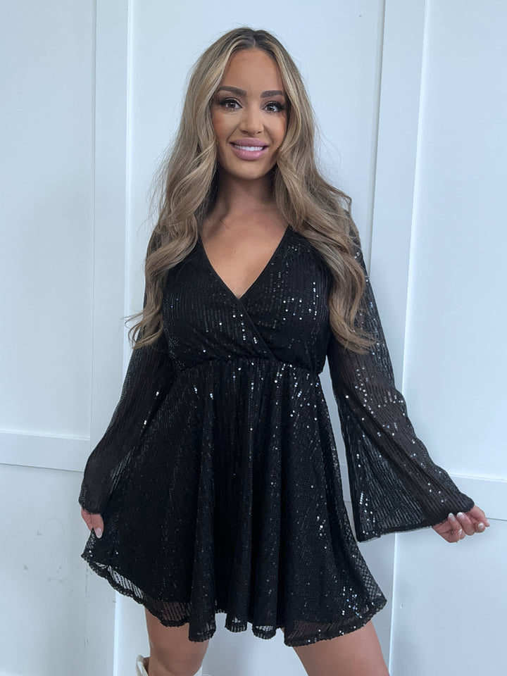 PREORDER: Spotlight Sequin Long Sleeve Dress