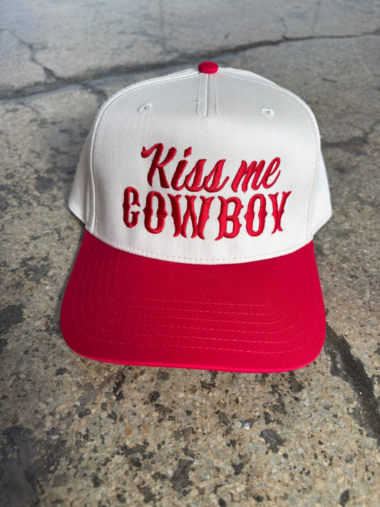Kiss Me Cowboy Western Trucker Hat