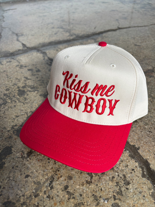 Kiss Me Cowboy Western Trucker Hat