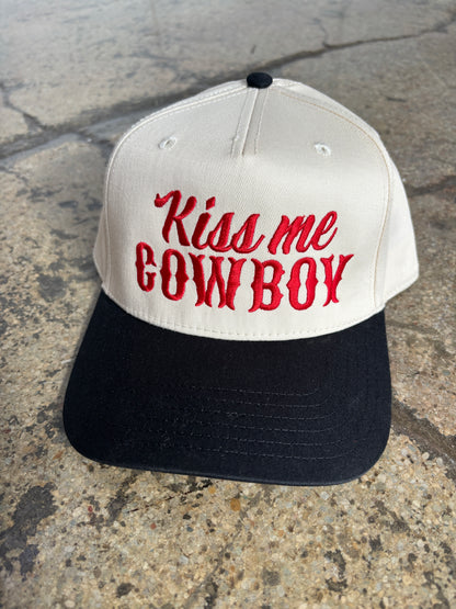 Kiss Me Cowboy Western Trucker Hat