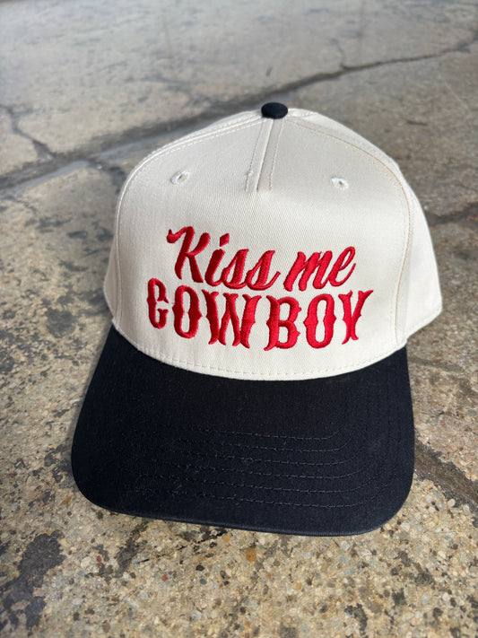 Kiss Me Cowboy Western Trucker Hat