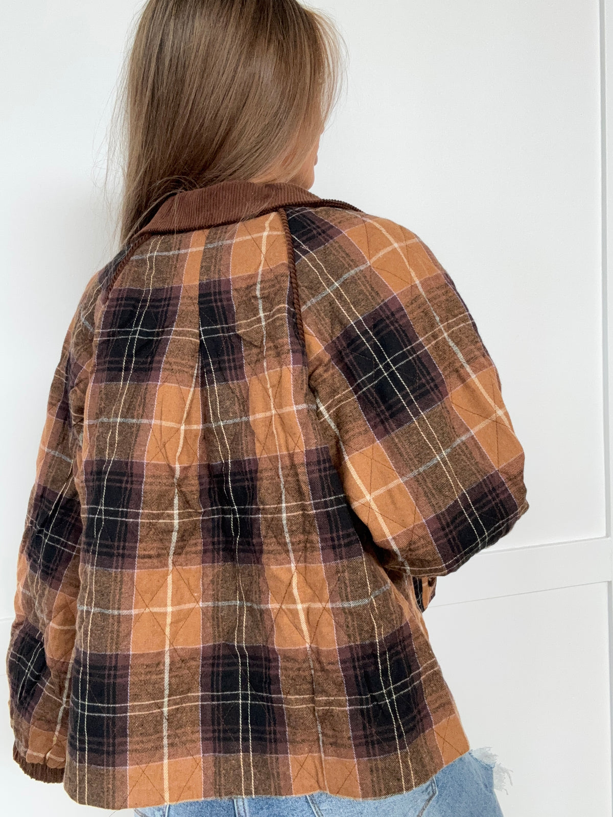 Campfire Check Plaid Quilted Jacket