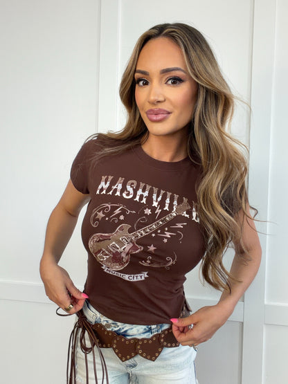 Nashville Music City Baby Tee
