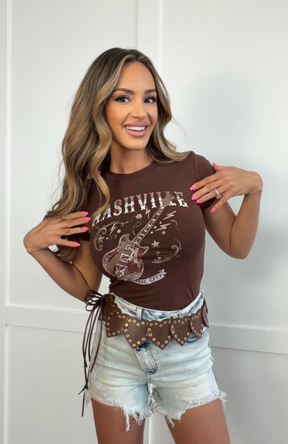 Nashville Music City Baby Tee