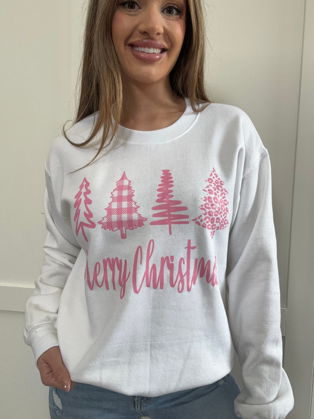 Pink Christmas Graphic Crewneck