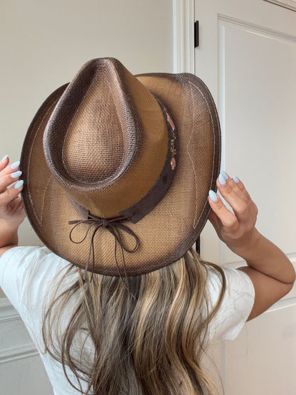 Everleigh Embroidered Floral Cowgirl Hat