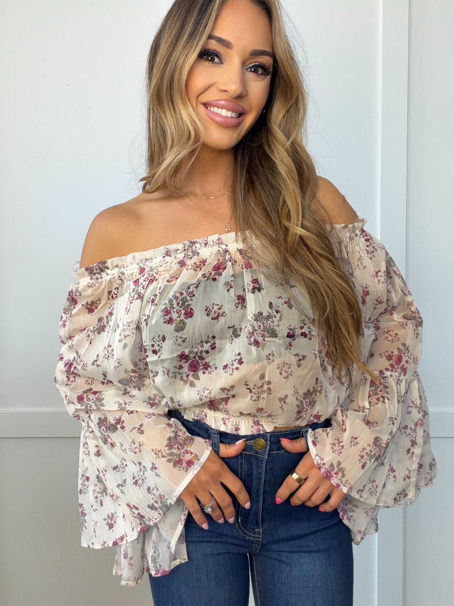 Lennon Off The Shoulder Floral Top