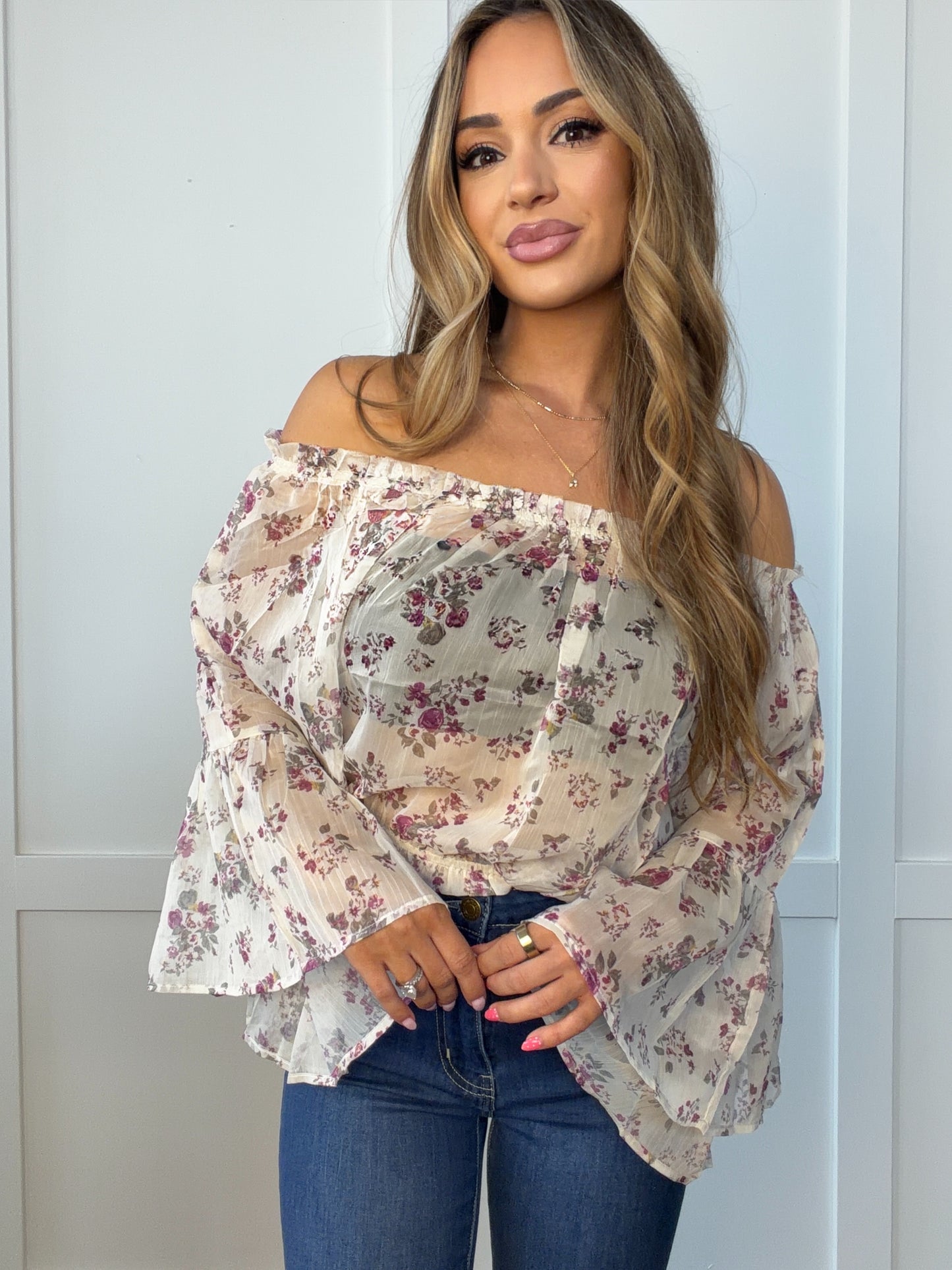 Lennon Off The Shoulder Floral Top