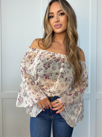 Lennon Off The Shoulder Floral Top