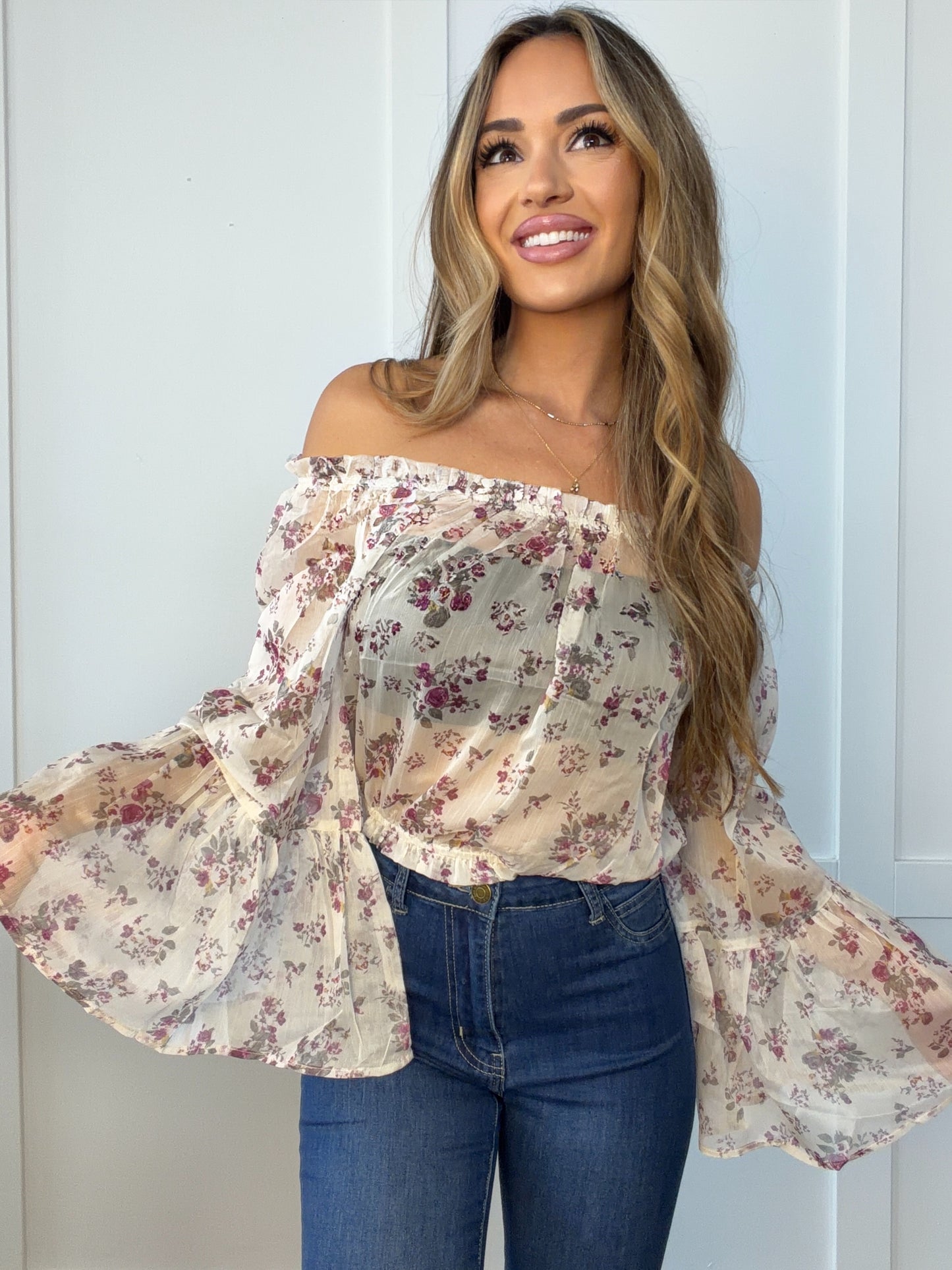 Lennon Off The Shoulder Floral Top
