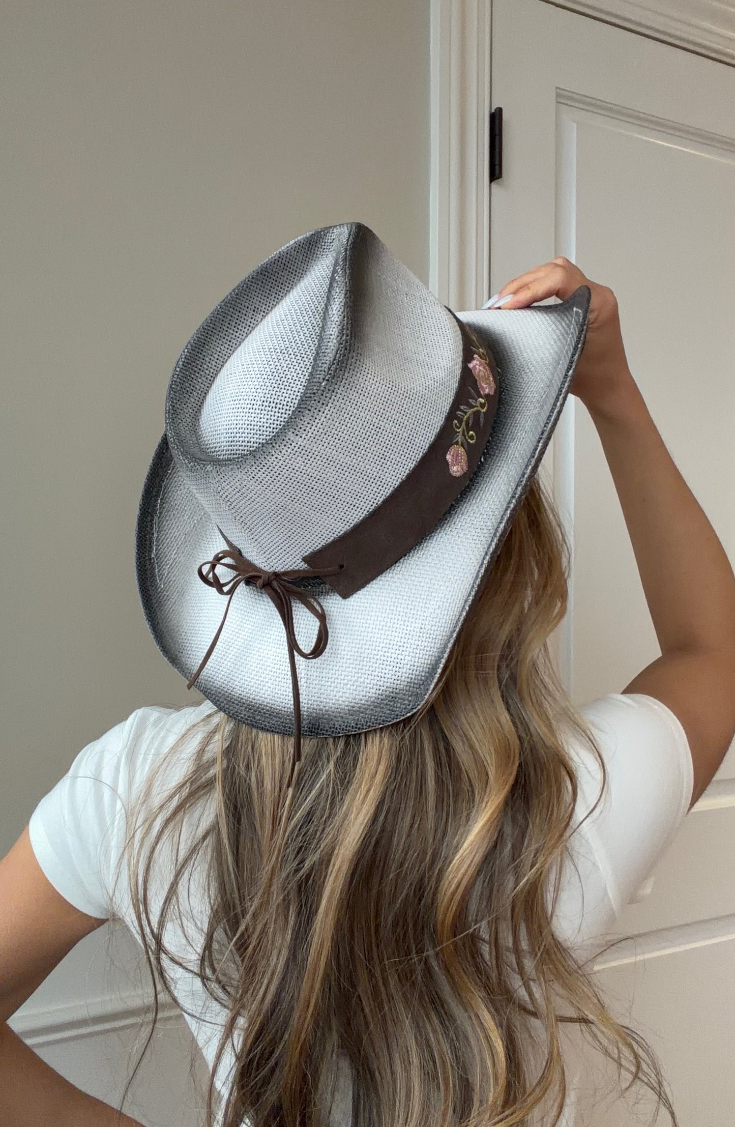 Everleigh Embroidered Floral Cowgirl Hat