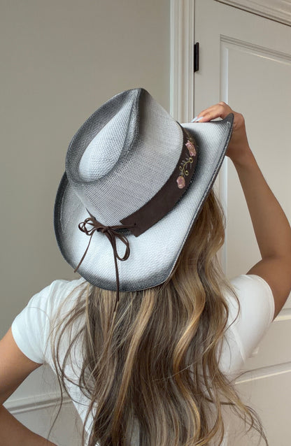 Everleigh Embroidered Floral Cowgirl Hat