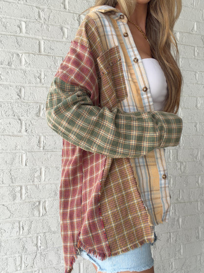 Zoey Oversized Plaid Button Down Shirt