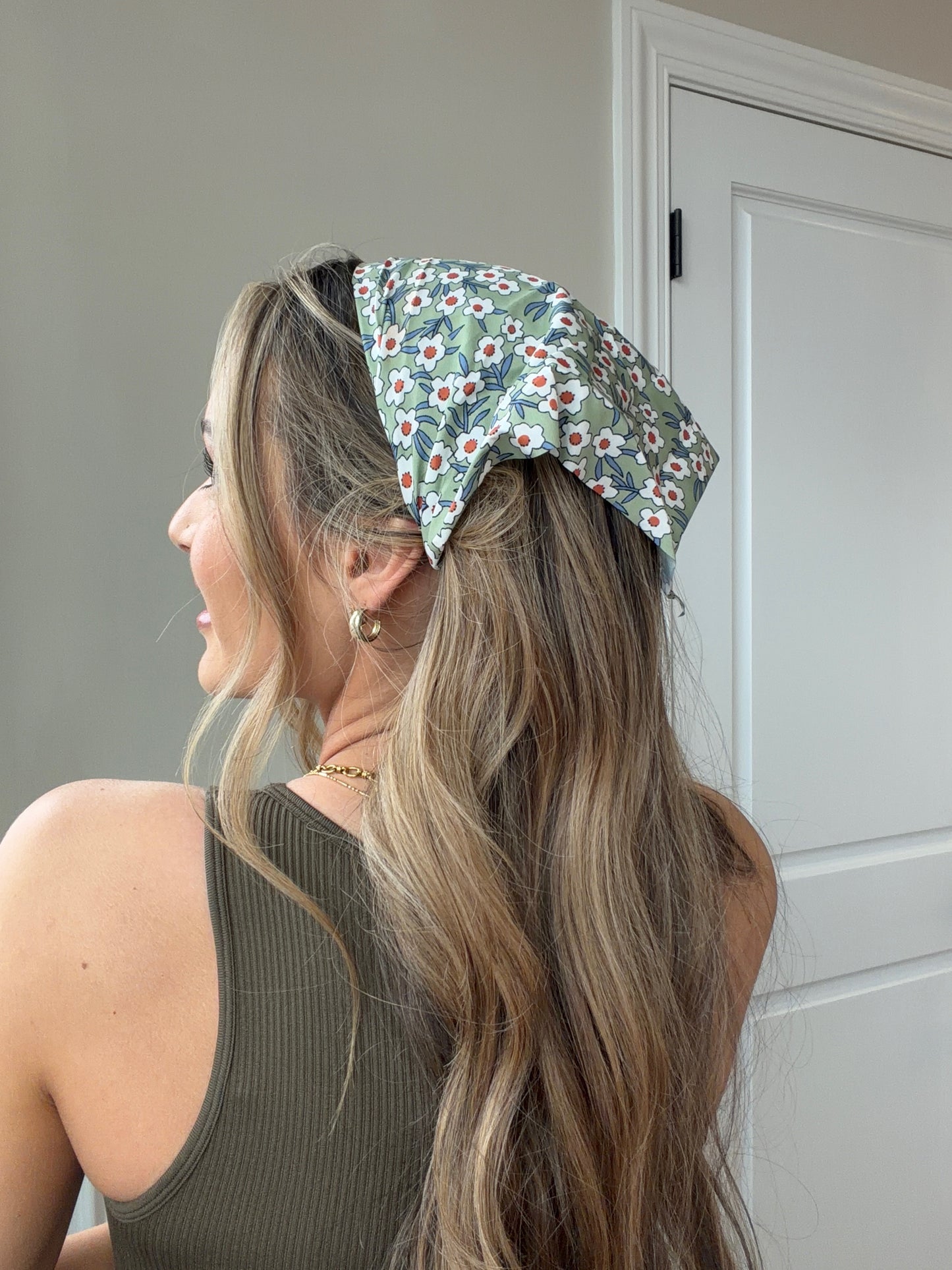 Faith Floral Bandana Headband Hair Scarf
