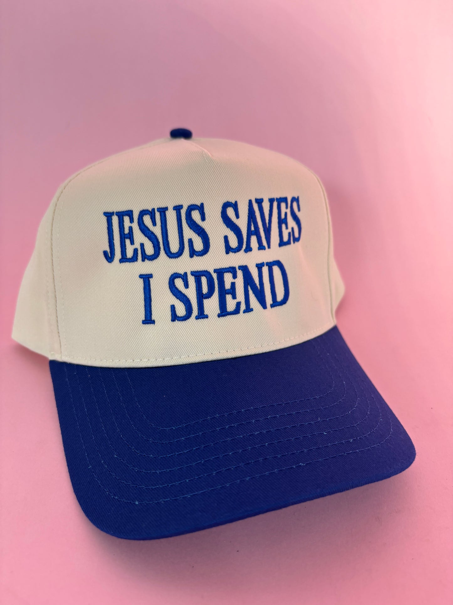 Jesus Saves I Spend Trucker Hat