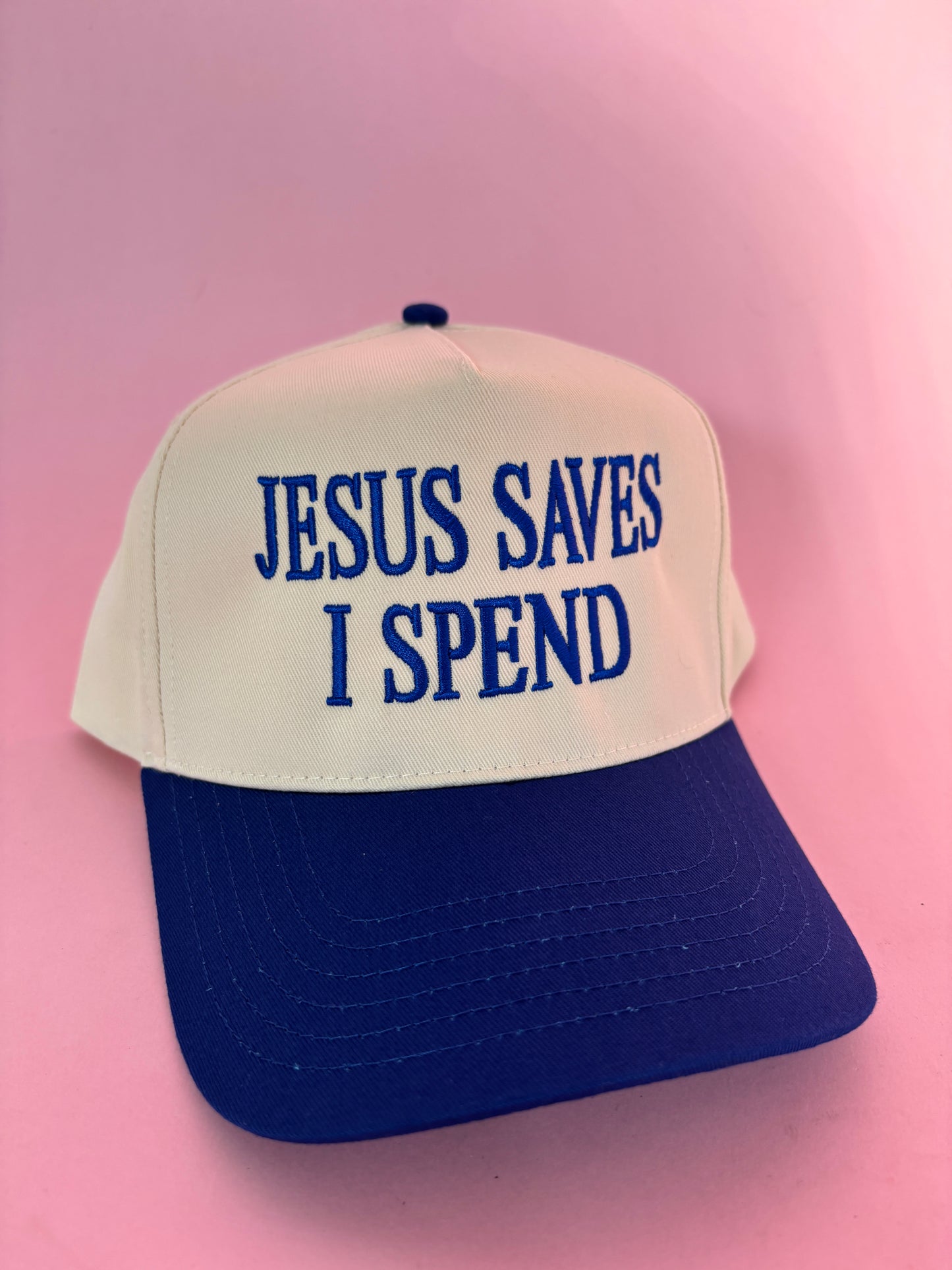 Jesus Saves I Spend Trucker Hat