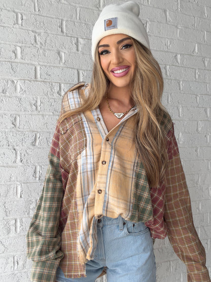 Zoey Oversized Plaid Button Down Shirt