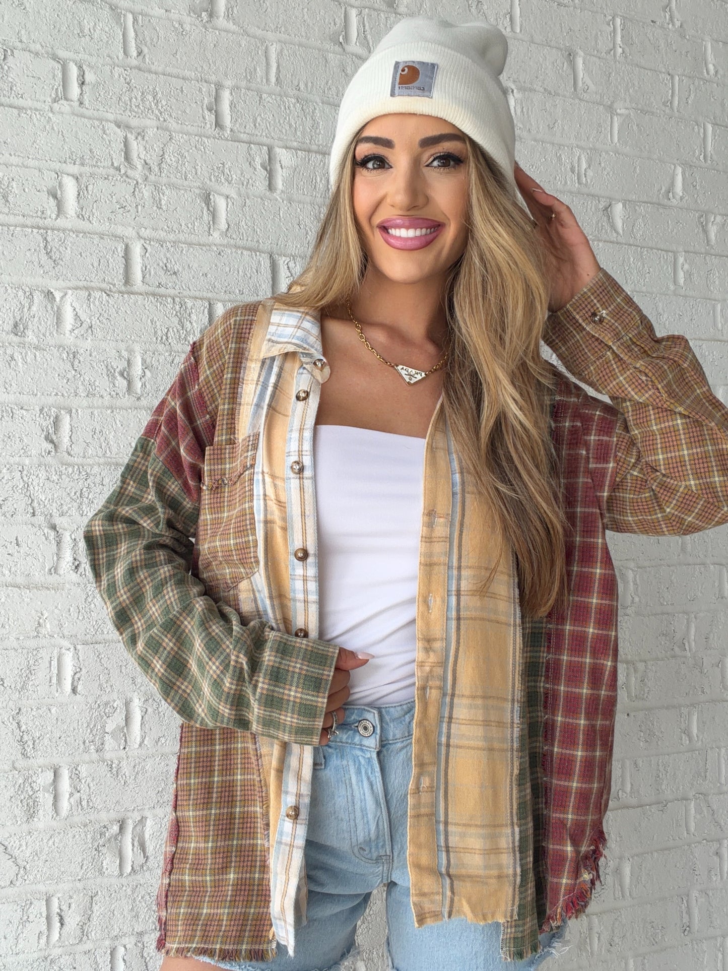 Zoey Oversized Plaid Button Down Shirt