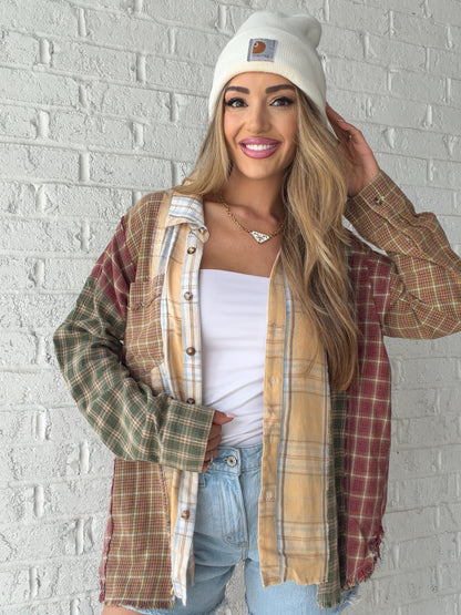 Zoey Oversized Plaid Button Down Shirt