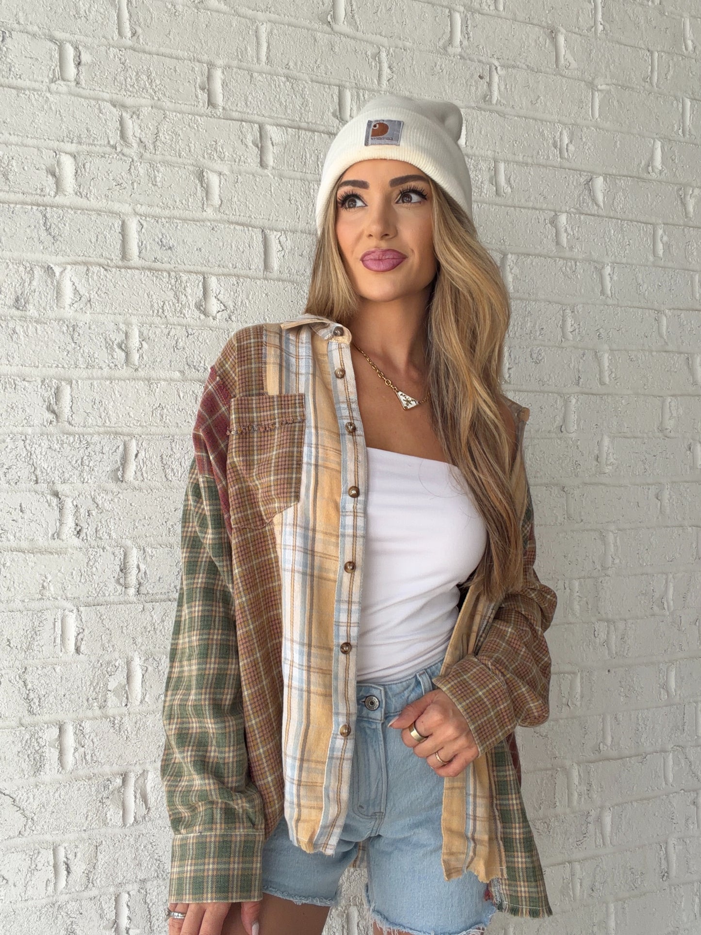 Zoey Oversized Plaid Button Down Shirt