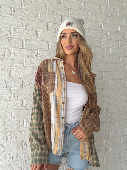 Zoey Oversized Plaid Button Down Shirt