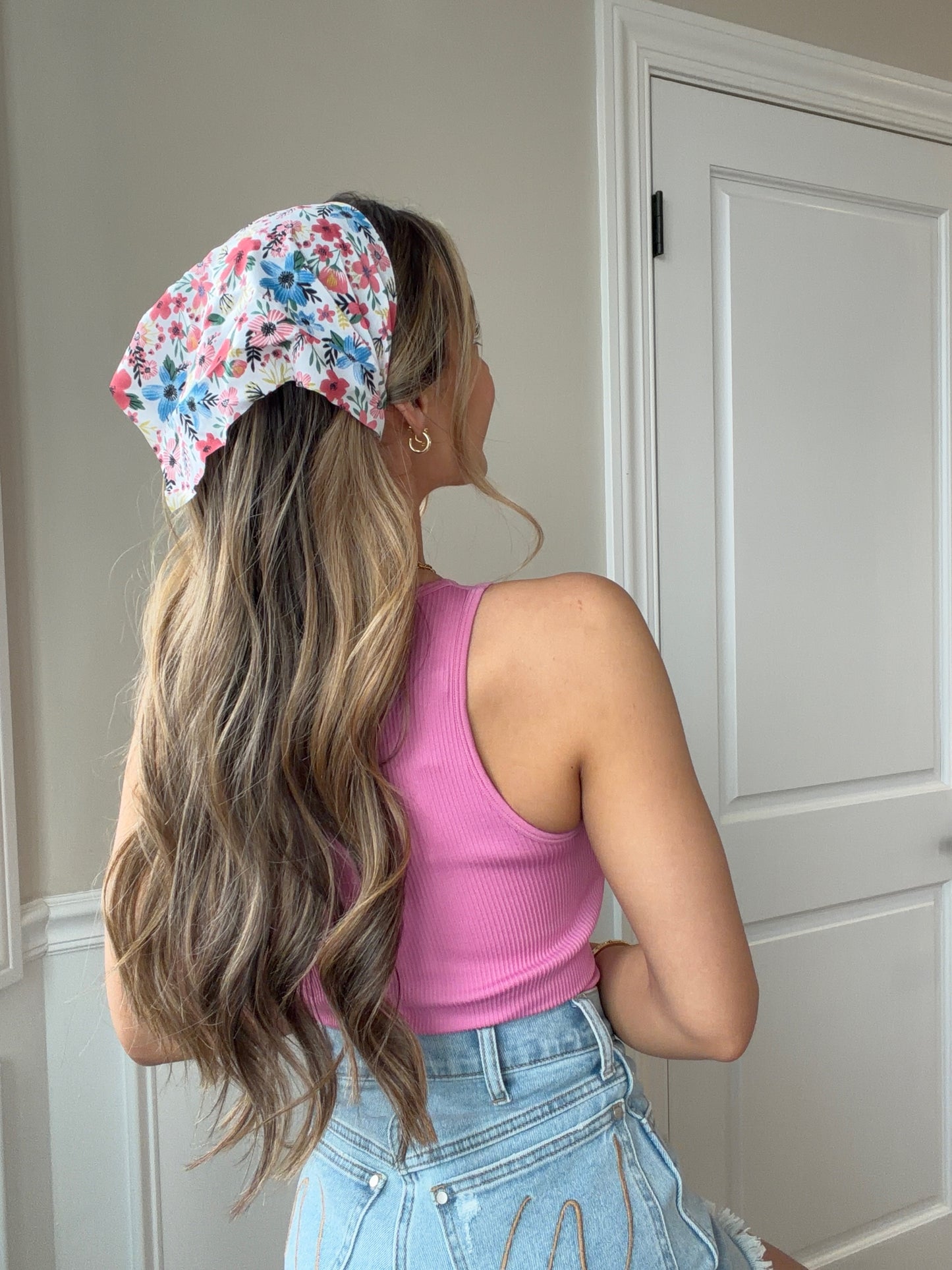Faith Floral Bandana Headband Hair Scarf
