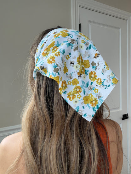 Faith Floral Bandana Headband Hair Scarf