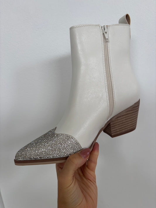 Zuri Rhinestone Pointed Mid-Calf Cowgirl Boots