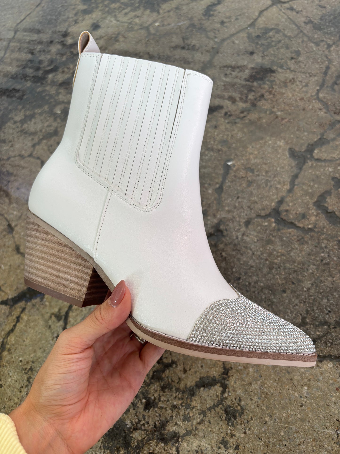 Zuri Rhinestone Pointed Mid-Calf Cowgirl Boots