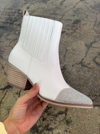 Zuri Rhinestone Pointed Mid-Calf Cowgirl Boots