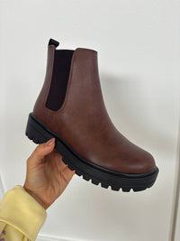 Paden Chelsea Bootie - Cognac & Black
