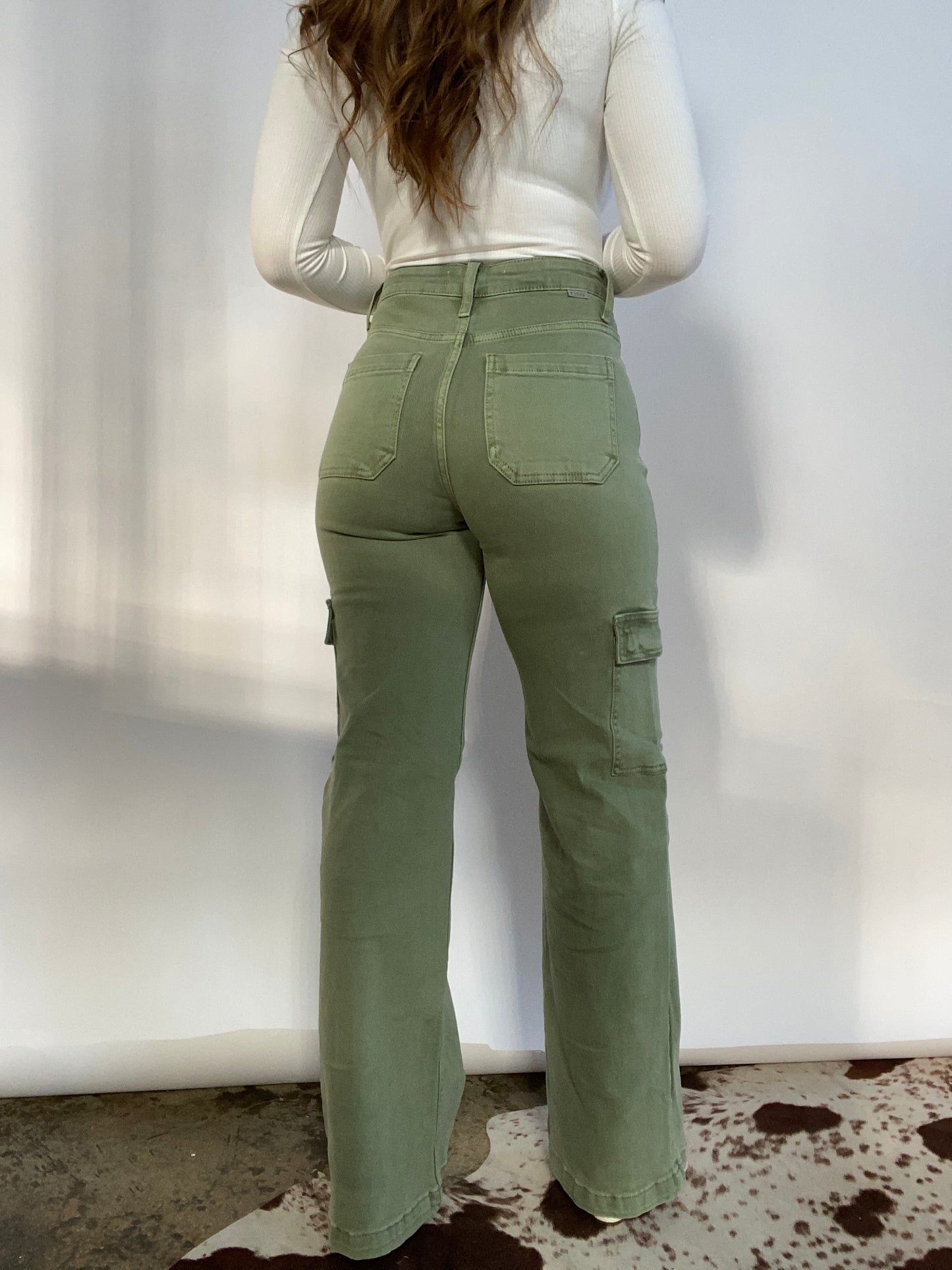 High Rise Risen Cargo Pants