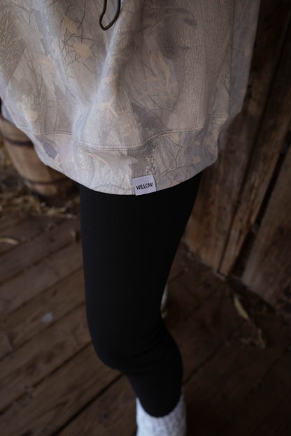 Tilly Oversized Light Camo Mock Neck Crew