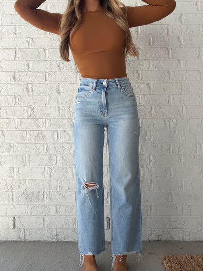 Gianna Cropped Slim Wide Flying Monkey Jeans
