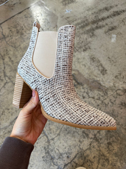 Esmee Pointed Slip on Heeled Ankle Boot