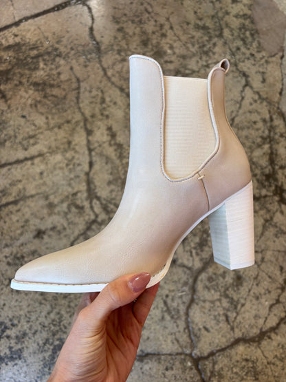 Esmee Pointed Slip on Heeled Ankle Boot
