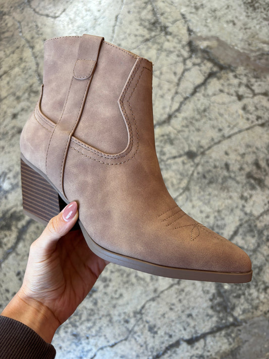 Jolene Embroidered Pointed Heeled Ankle Booties