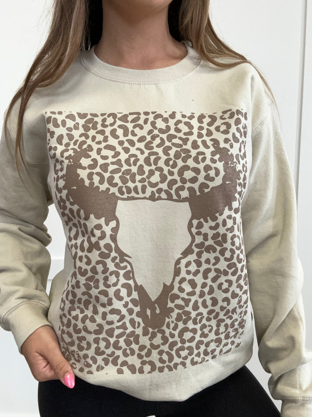 Western Cheetah Graphic Crewneck