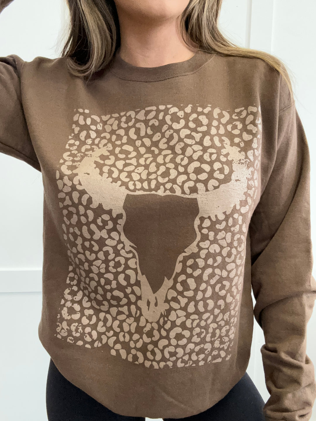 Western Cheetah Graphic Crewneck